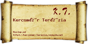 Kercsmár Terézia névjegykártya