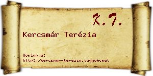 Kercsmár Terézia névjegykártya