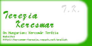 terezia kercsmar business card