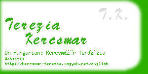 terezia kercsmar business card